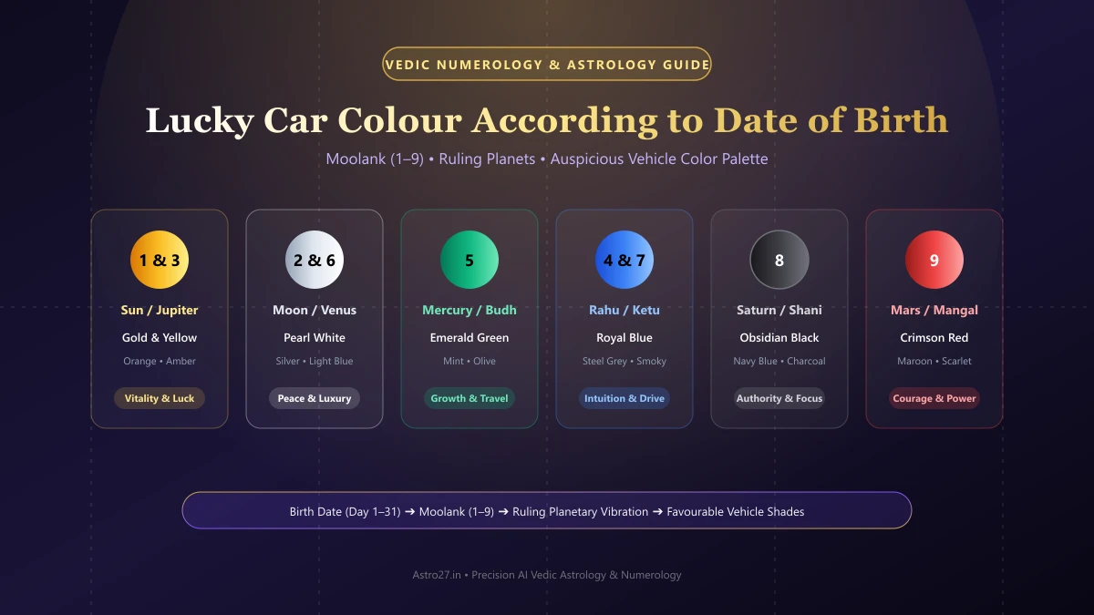 Lucky Car Colour According to Date of Birth: Find the Right Colour for Your Car with Numerology & Astrology