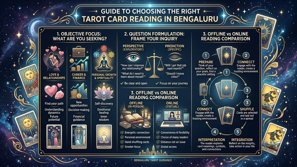 Guide to Choosing the Right Tarot Card Reading in Bengaluru: Focus, Questions, Offline vs Online, and Workflow