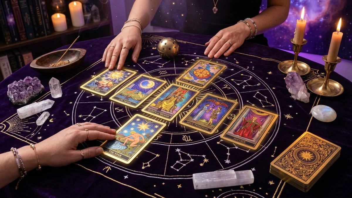 Free tarot card reading online with 3 card spread and Major Arcana