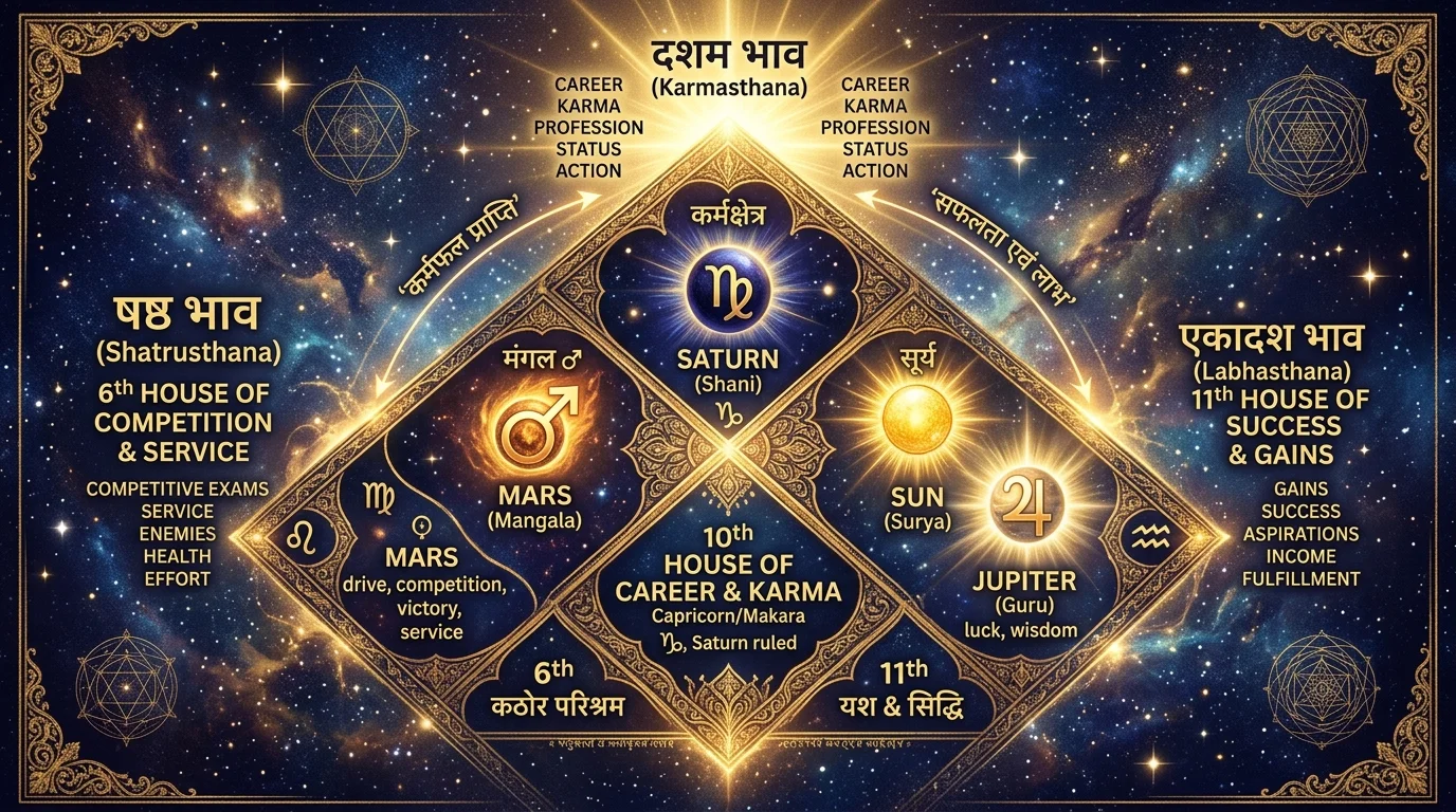 10th House Karma Bhava 6th House Service 11th House Gains Vedic Astrology