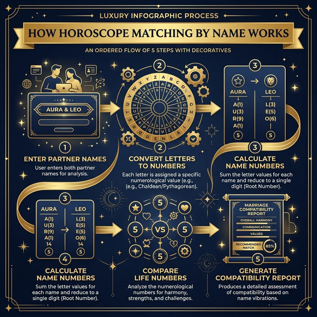 Horoscope Matching by Name - Step by Step Process for Marriage Compatibility