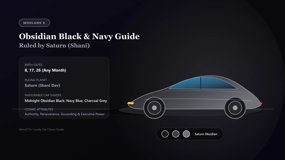 Lucky Car Colour for Moolank 8 - Midnight Black and Navy Blue