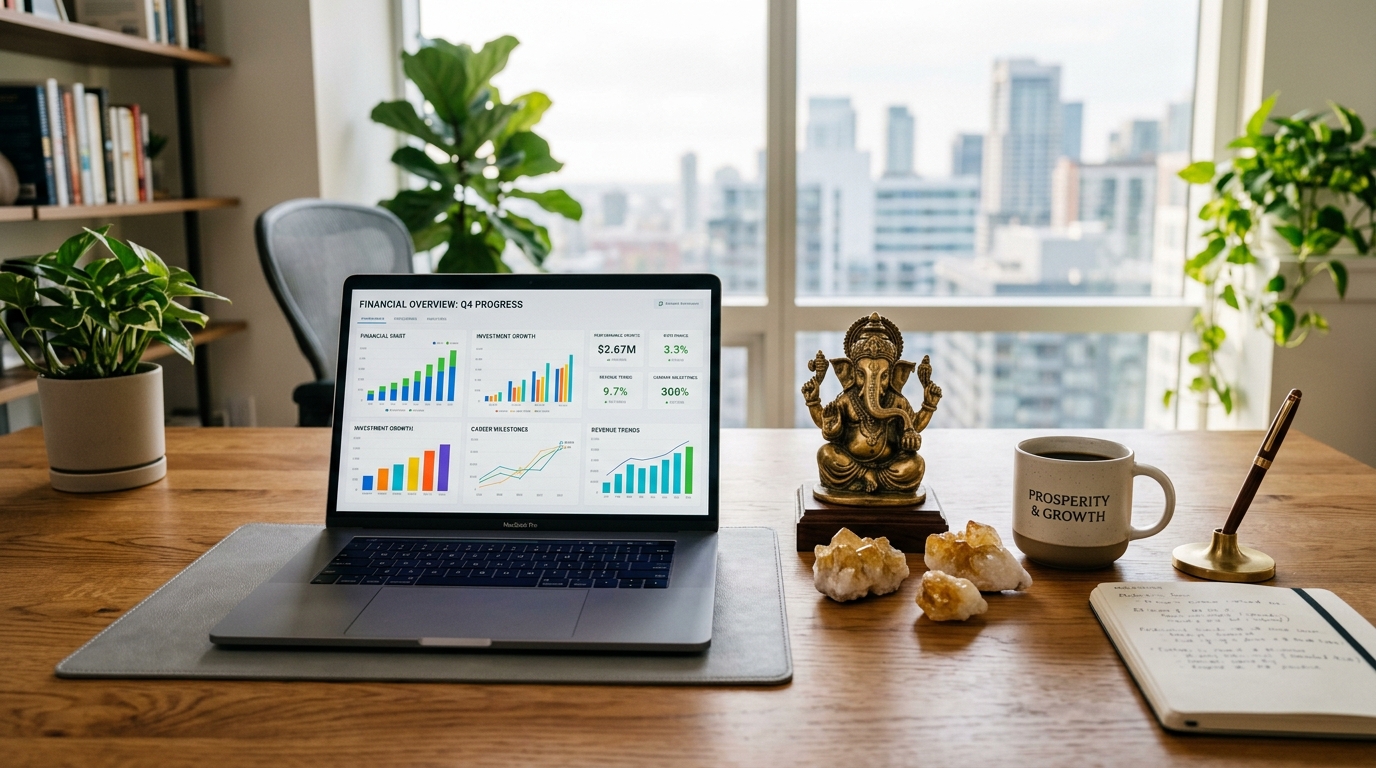 Meena Rasi Career and Financial Prosperity Modern Workspace