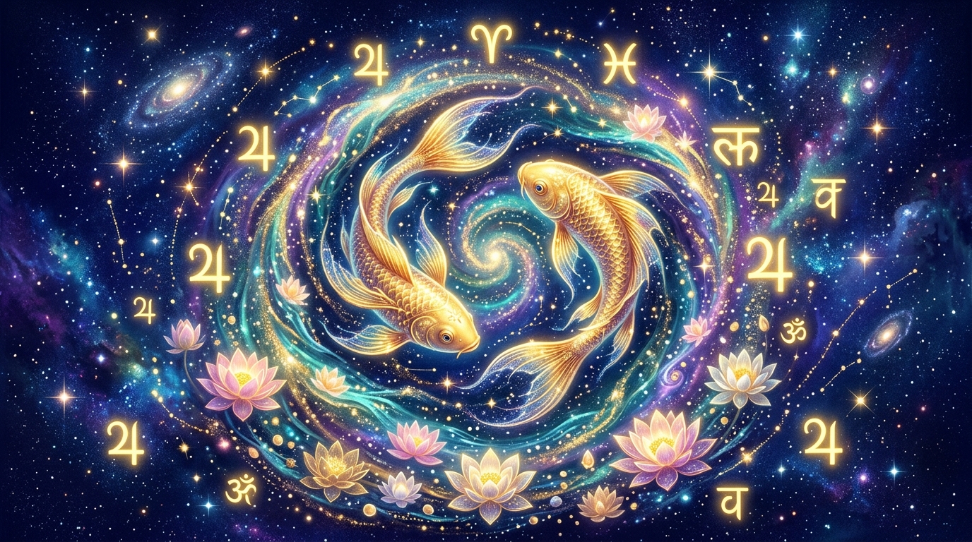 Meena Rasi Pisces Two Golden Fish Celestial Vedic Astrology